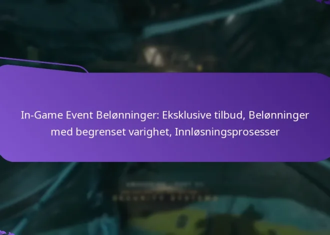 In-Game Event Belønninger: Eksklusive tilbud, Belønninger med begrenset varighet, Innløsningsprosesser