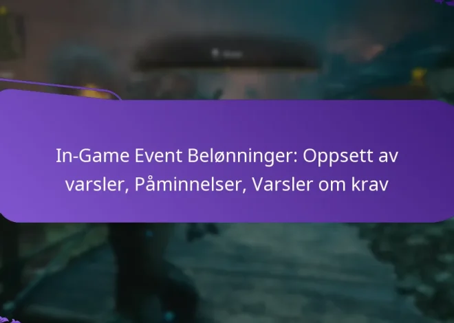In-Game Event Belønninger: Oppsett av varsler, Påminnelser, Varsler om krav