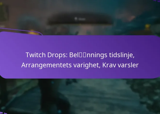 Twitch Drops: Belønnings tidslinje, Arrangementets varighet, Krav varsler