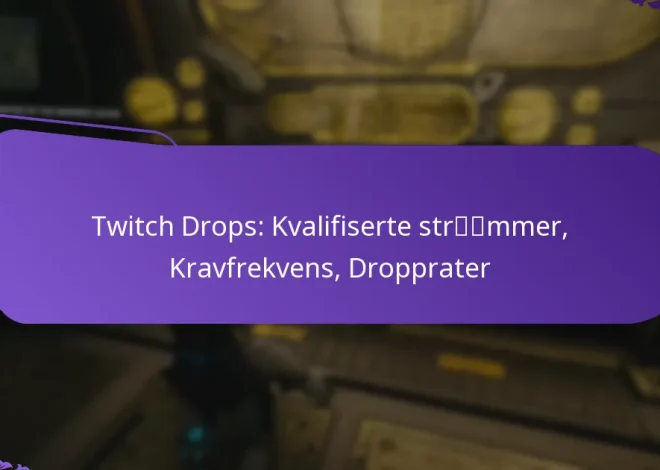 Twitch Drops: Kvalifiserte strømmer, Kravfrekvens, Dropprater